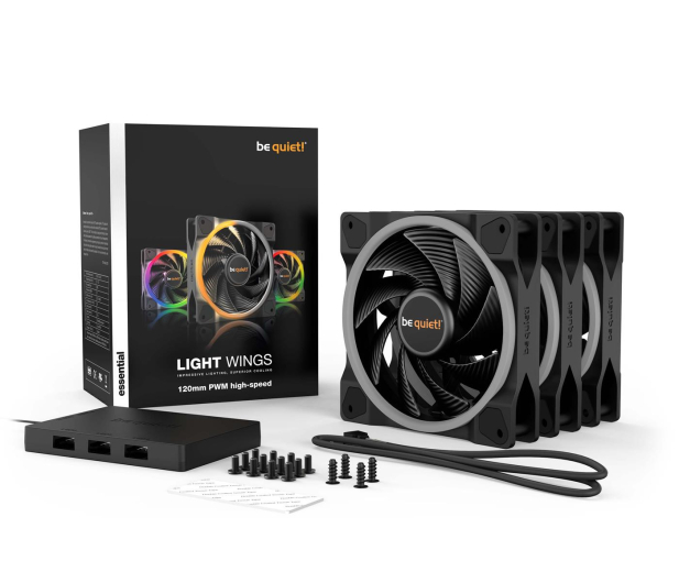 BE QUIET! Light Wings 120mm PWM High-speed 3-Pack BL077 - 699458 - zdjęcie 5